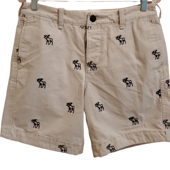 ABERCROMBIE & FINCH 30 CREAM MOOSE SHORTS - Picture 1 of 4